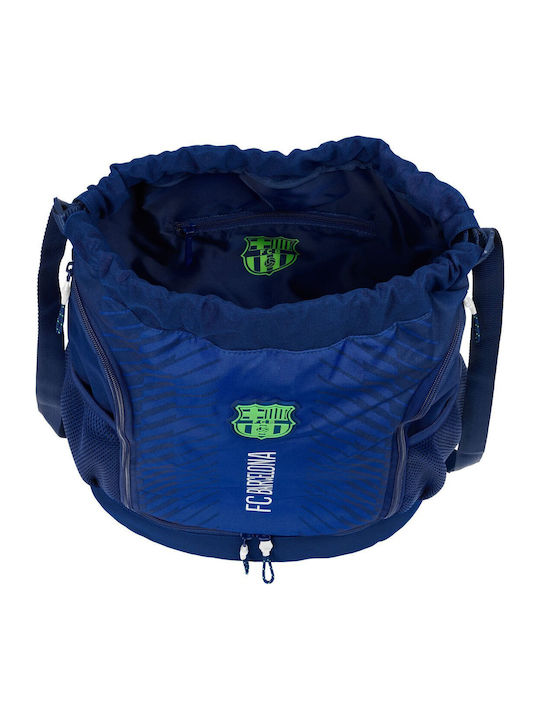 F.C. Barcelona School Bag Backpack Elementary, Elementary Blue with Water Bottle Holder