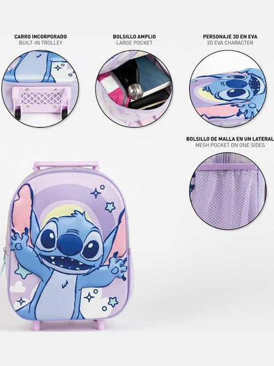 Cerda Stitch School Bag Trolley Elementary, Elementary Lilac