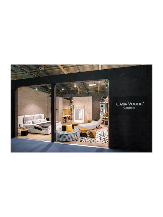 Πουφ Open Παραλία-πισίνα Ύφασμα 130x130xh.38cm Casa Vogue