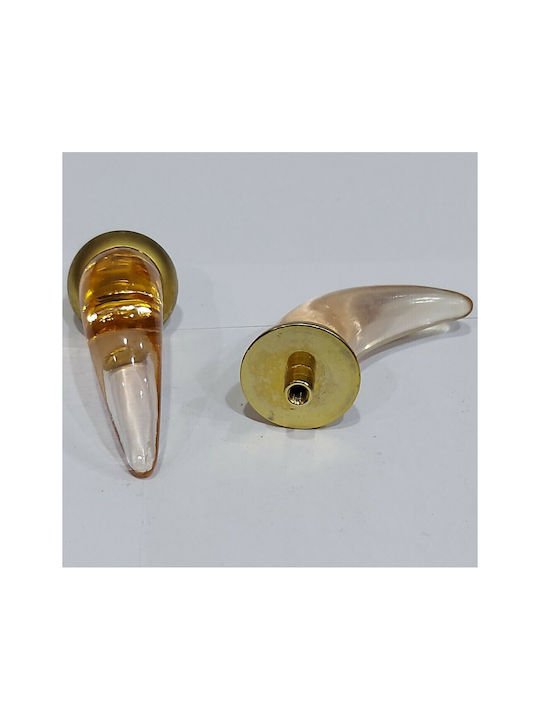 Italienischer Möbelknopf Steel-nova 7008-oro1 Murano Kristall Maße 20×20×35 Mm