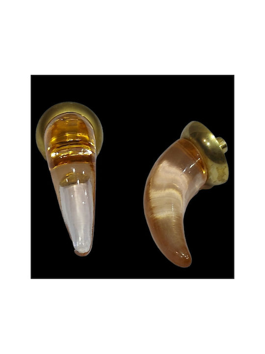 Italienischer Möbelknopf Steel-nova 7008-oro1 Murano Kristall Maße 20×20×35 Mm