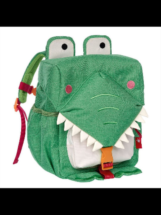 Sigikid Crocodile School Bag Backpack Kindergarten Green with Water Bottle Holder