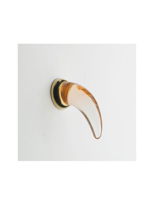 Italienischer Möbelknopf Steel-nova 7008-oro1 Murano Kristall Maße 20×20×35 Mm