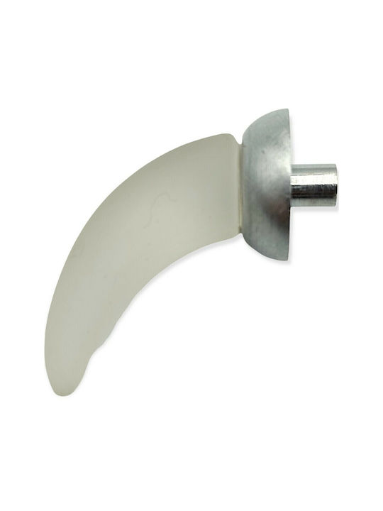 Italienischer Möbelgriff Steel-nova 7006-10c1 Murano Kristall Maße 20×20×35 Mm