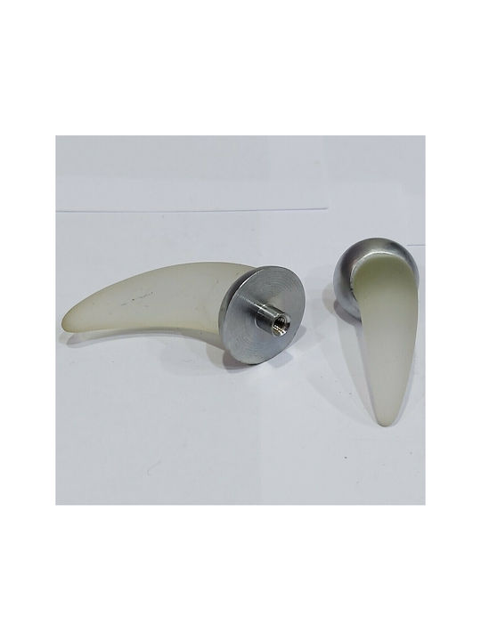 Italienischer Möbelgriff Steel-nova 7006-10c1 Murano Kristall Maße 20×20×35 Mm
