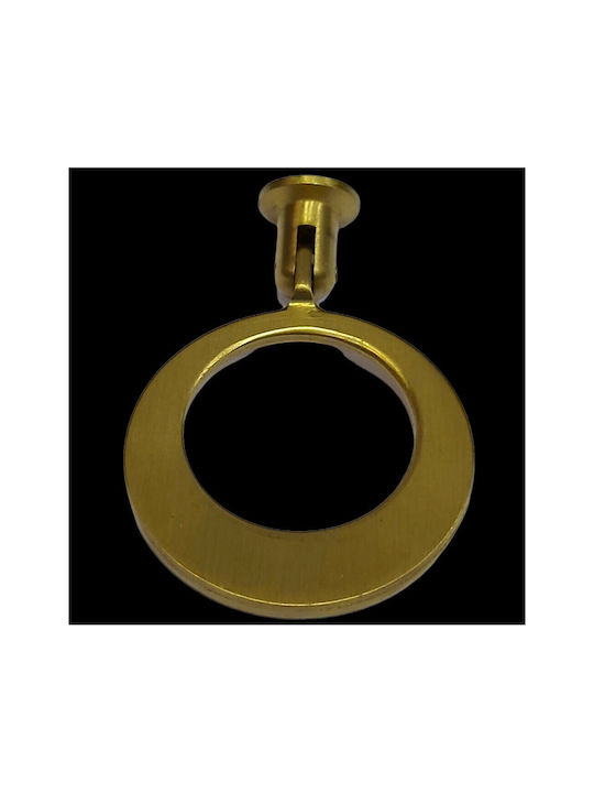 Handmade Brass Furniture Knob Omp Porro 10612-oro1 Gold Matte Diameter 45