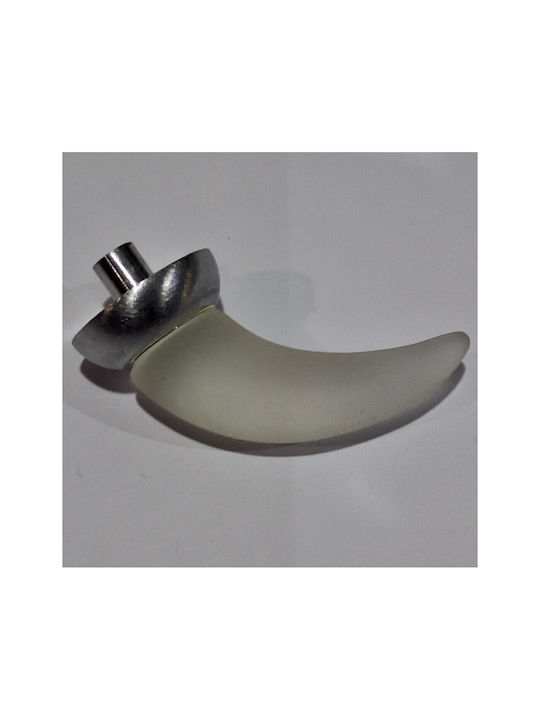 Italienischer Möbelgriff Steel-nova 7006-10c1 Murano Kristall Maße 20×20×35 Mm