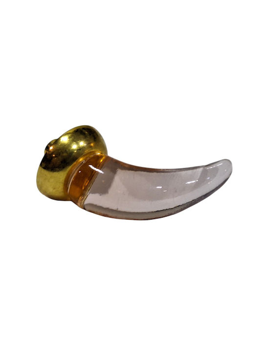 Italienischer Möbelknopf Steel-nova 7008-oro1 Murano Kristall Maße 20×20×35 Mm