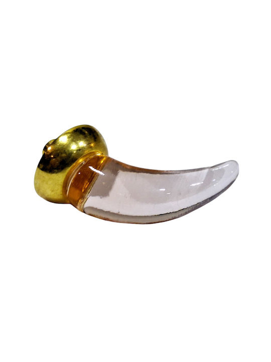 Italienischer Möbelknopf Steel-nova 7008-oro1 Murano Kristall Maße 20×20×35 Mm