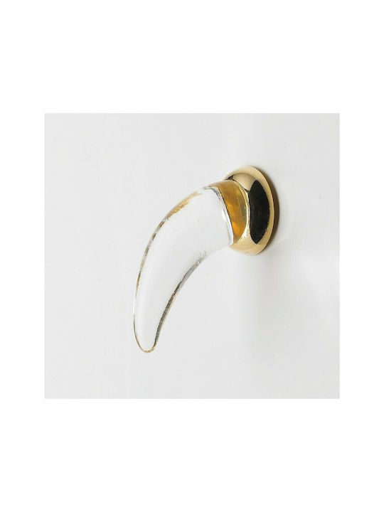 Italienischer Möbelknopf Steel-nova 7007-oro1 Murano Kristall Maße 20×20×35 Mm