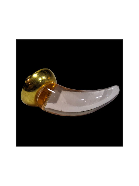 Italienischer Möbelknopf Steel-nova 7008-oro1 Murano Kristall Maße 20×20×35 Mm