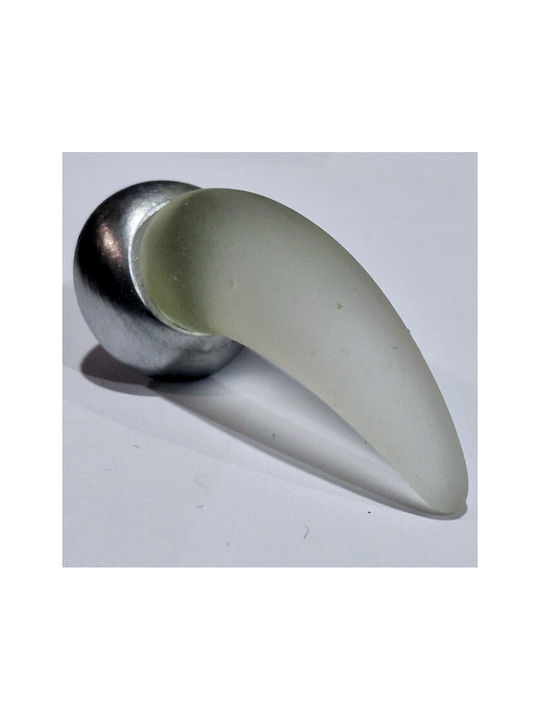Italienischer Möbelgriff Steel-nova 7006-10c1 Murano Kristall Maße 20×20×35 Mm