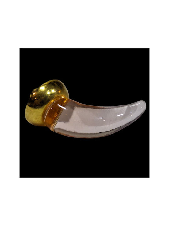 Italienischer Möbelknopf Steel-nova 7008-oro1 Murano Kristall Maße 20×20×35 Mm