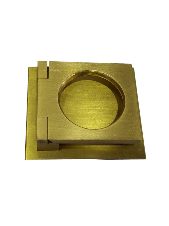 Ορειχάλκινο Ιταλικό Πόμολο Επίπλου Omp Porro 10614-oro1 Χρυσο-ματ Διάσταση 3,2cm