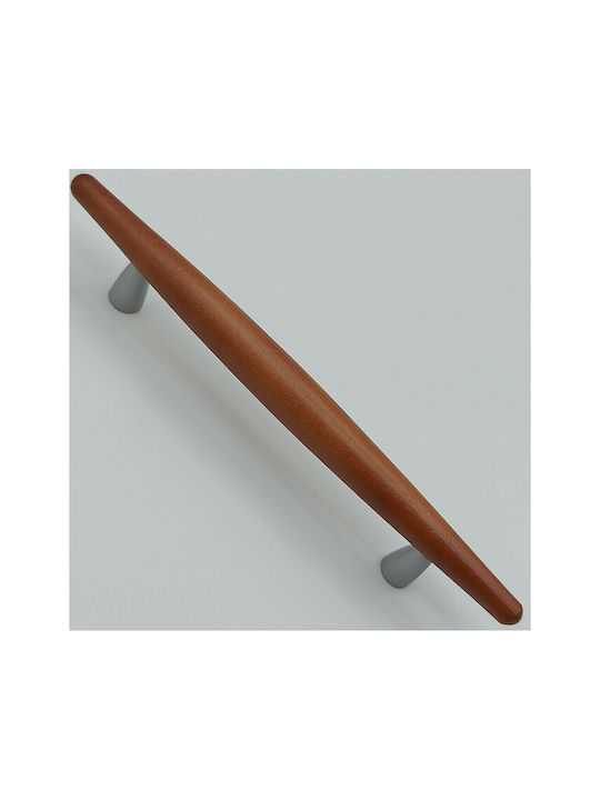 Wooden Italian Furniture Handle Eureka 5501-128-cil1 Zamak Cherry Dimension 12.8cm