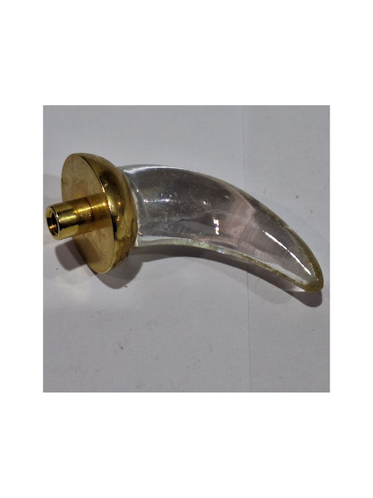 Italienischer Möbelknopf Steel-nova 7007-oro1 Murano Kristall Maße 20×20×35 Mm