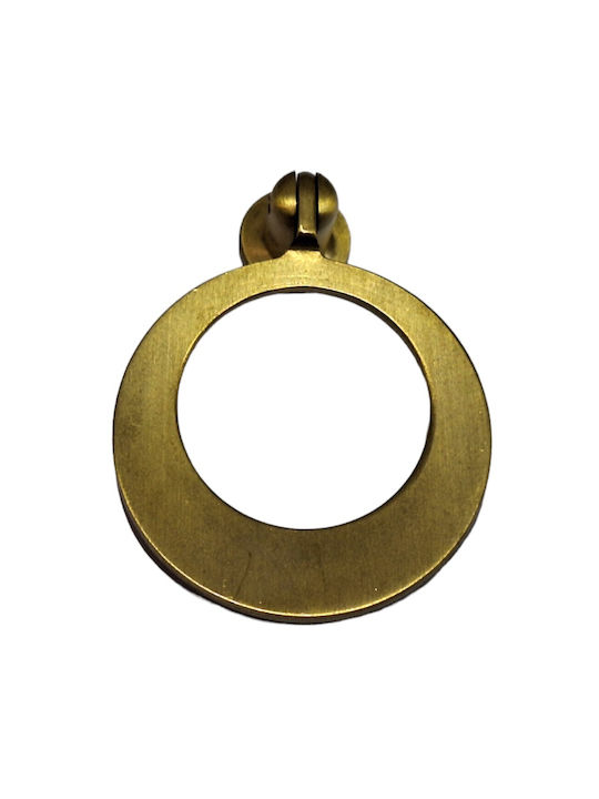 Handmade Brass Furniture Knob Omp Porro 10612-oro1 Gold Matte Diameter 45