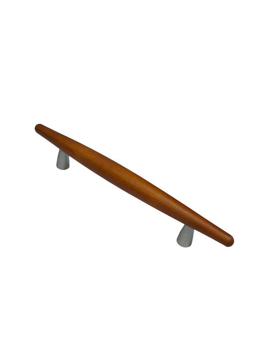 Wooden Italian Furniture Handle Eureka 5501-128-cil1 Zamak Cherry Dimension 12.8cm