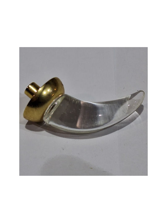 Italienischer Möbelknopf Steel-nova 7007-oro1 Murano Kristall Maße 20×20×35 Mm