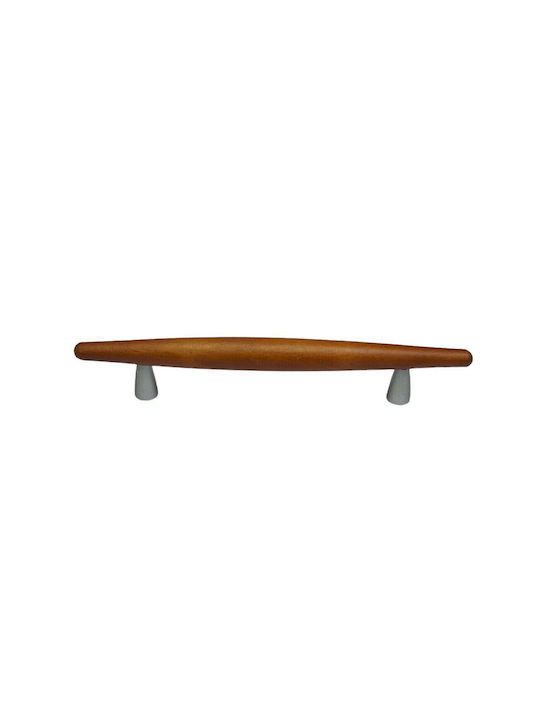 Wooden Italian Furniture Handle Eureka 5501-128-cil1 Zamak Cherry Dimension 12.8cm