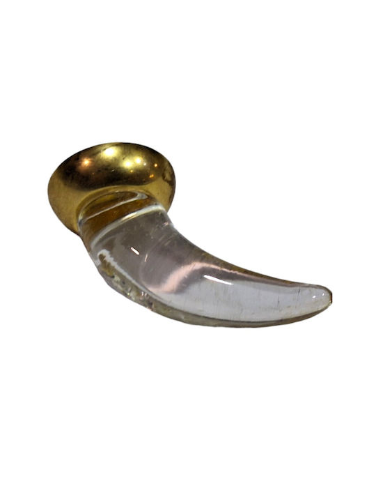Italienischer Möbelknopf Steel-nova 7007-oro1 Murano Kristall Maße 20×20×35 Mm