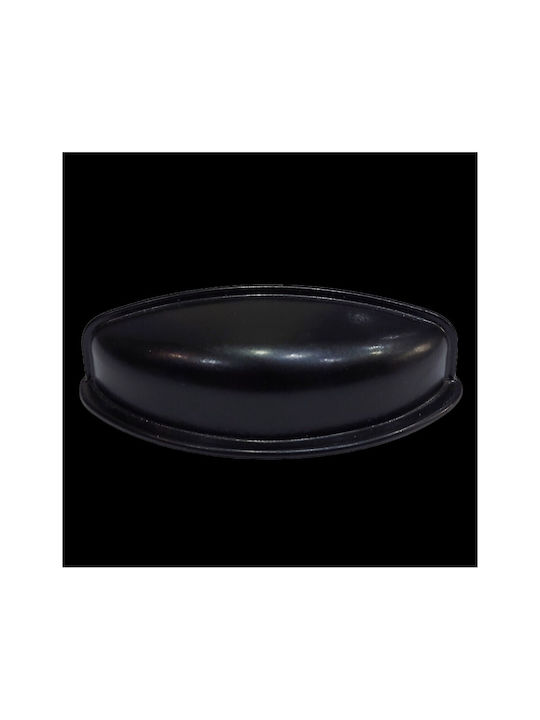 Black Italian Furniture Flush Handle Eureka 9413-064-mau Matte Finish Diameter 6.4cm