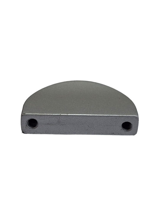 Italienischer Möbelgriff Eureka 0995-032-10c1 Chrom matt 3,2cm Durchmesser