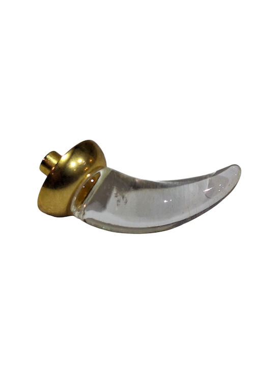 Italienischer Möbelknopf Steel-nova 7007-oro1 Murano Kristall Maße 20×20×35 Mm