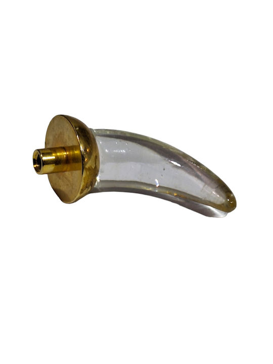 Italienischer Möbelknopf Steel-nova 7007-oro1 Murano Kristall Maße 20×20×35 Mm