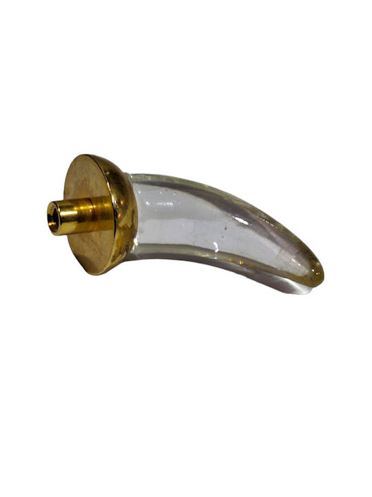 Italienischer Möbelknopf Steel-nova 7007-oro1 Murano Kristall Maße 20×20×35 Mm