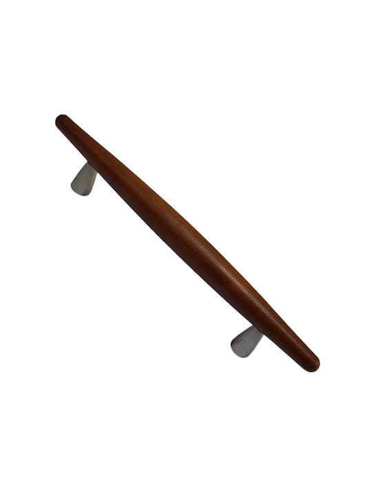 Wooden Italian Furniture Handle Eureka 5501-128-cil1 Zamak Cherry Dimension 12.8cm