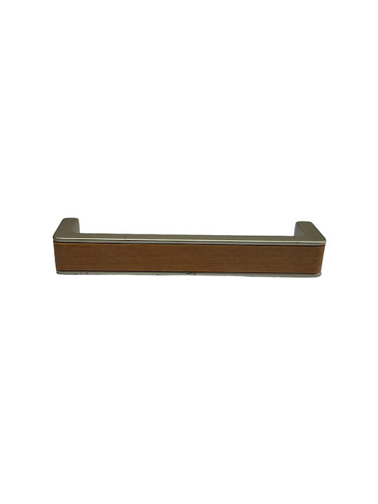 Ιταλική Λαβή Επίπλου Eureka 0983-128-noc Διάσταση 12,8cm Απομίμηση Ξύλου