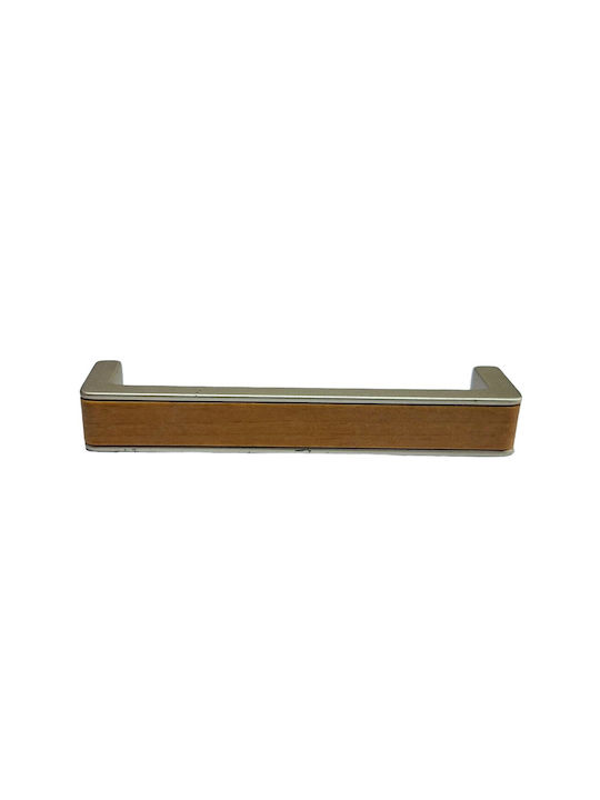 Ιταλική Λαβή Επίπλου Eureka 0983-128-noc Διάσταση 12,8cm Απομίμηση Ξύλου