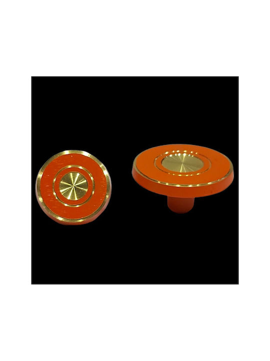 Italienisches Messing Möbelknopf Euro-fer 11040-brz2 Gold-Orange Durchmesser 25