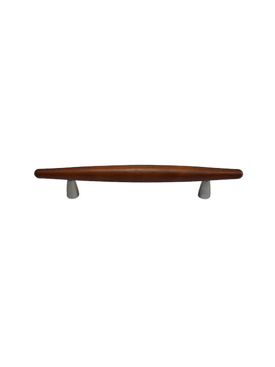 Wooden Italian Furniture Handle Eureka 5501-128-cil1 Zamak Cherry Dimension 12.8cm