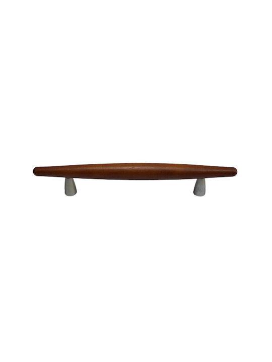 Wooden Italian Furniture Handle Eureka 5501-128-cil1 Zamak Cherry Dimension 12.8cm