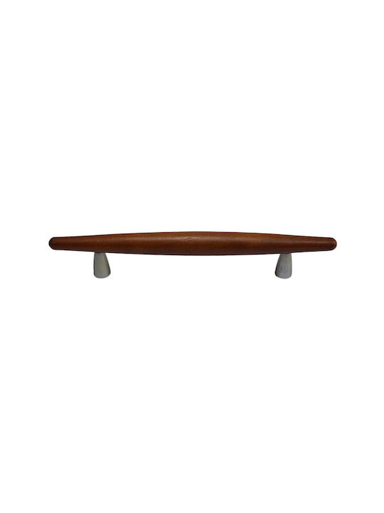 Wooden Italian Furniture Handle Eureka 5501-128-cil1 Zamak Cherry Dimension 12.8cm