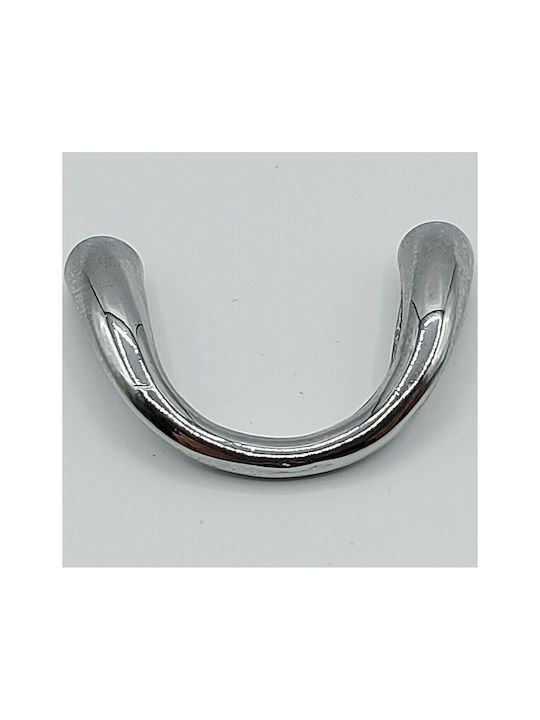 Italian Furniture Handle Eureka 0477-032-ino1 Chrome Glossy Diameter 3.2cm