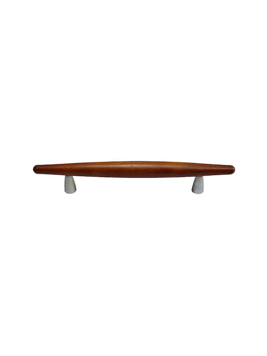 Wooden Italian Furniture Handle Eureka 5501-128-cil1 Zamak Cherry Dimension 12.8cm