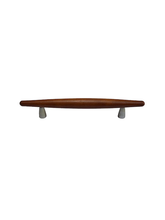 Wooden Italian Furniture Handle Eureka 5501-128-cil1 Zamak Cherry Dimension 12.8cm