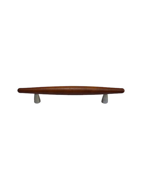 Wooden Italian Furniture Handle Eureka 5501-128-cil1 Zamak Cherry Dimension 12.8cm