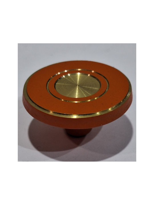 Italienisches Messing Möbelknopf Euro-fer 11040-brz2 Gold-Orange Durchmesser 25