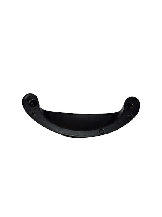 Black Italian Furniture Flush Handle Eureka 9413-064-mau Matte Finish Diameter 6.4cm