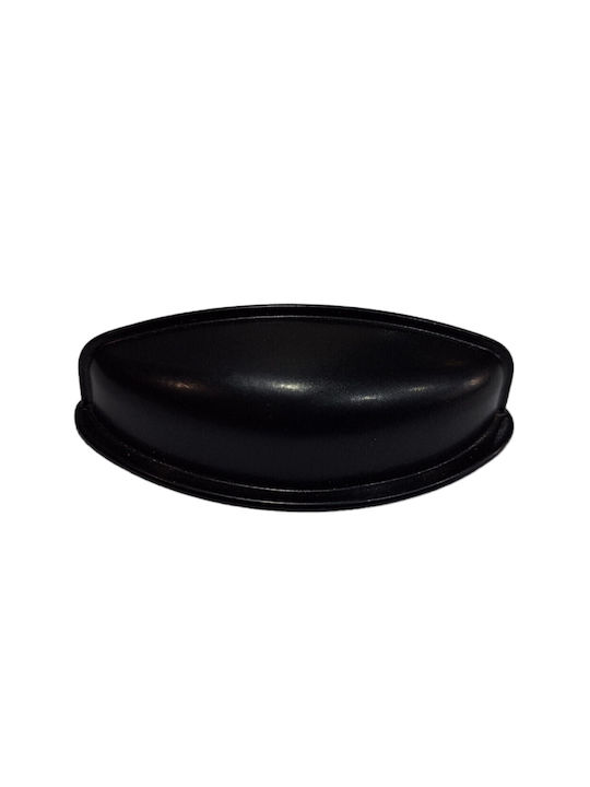 Black Italian Furniture Flush Handle Eureka 9413-064-mau Matte Finish Diameter 6.4cm