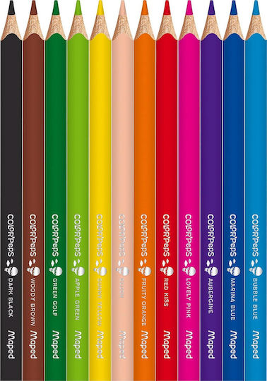 Maped Color'Peps Maxi Ξυλομπογιές Σετ 12 χρώματα