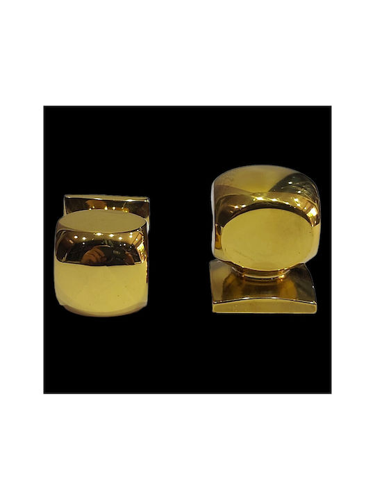 Italian Brass Furniture Knob Omp Porro 11408-000-20a1 1 Piece Glossy Gold Diameter 25