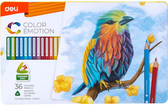 Deli Emotion Farbstift-Set Aquarell in einer Box 36Stück Packung von 1 Verpackungen