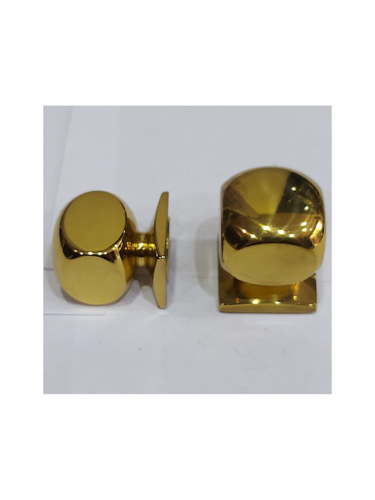 Italian Brass Furniture Knob Omp Porro 11408-000-20a1 1 Piece Glossy Gold Diameter 25
