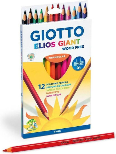 Giotto Elios Giant Triangular Ξυλομπογιές Σετ 12 χρώματα