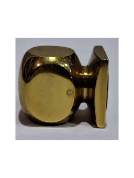Italian Brass Furniture Knob Omp Porro 11408-000-20a1 1 Piece Glossy Gold Diameter 25